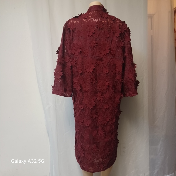 Marie  by Victoria dunn Dress Deep Red Lace And Size XL - Picture 8 of 14